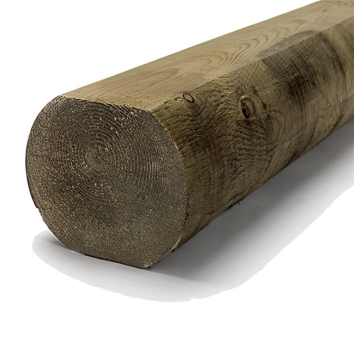 Trästocken Byggtimmer 120x140 2500 ligger på en vit yta.