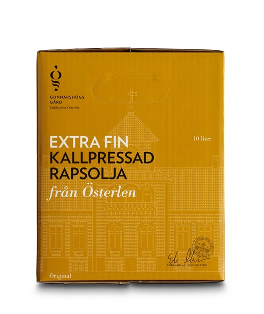 Rapsolja 10 L bag-in-box, extra fin kallpressad rapsolja från Österlen.