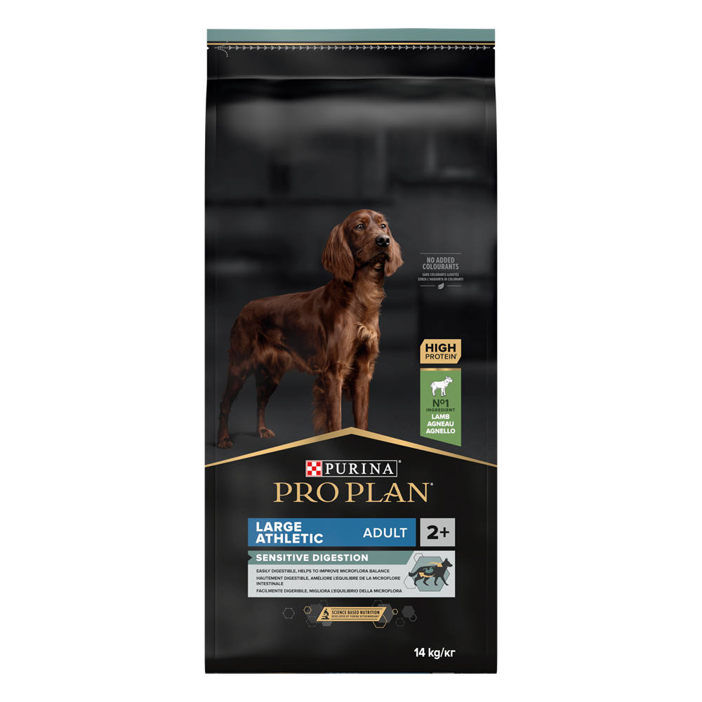 Purina Pro Plan Large Athletic Adult Sensitive Digestion Lamm 14 kg hundmatspåse.