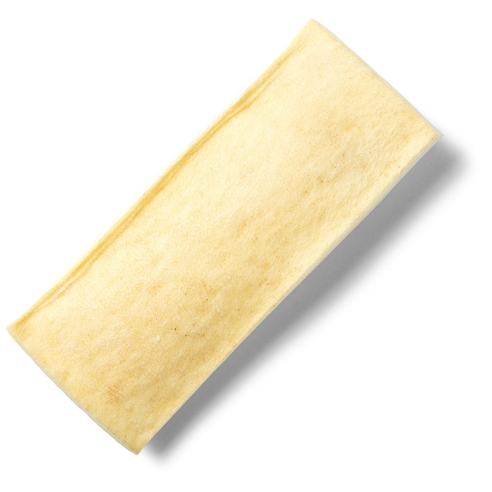 Rektangulärt RAUH Moose Chips M tuggben i råhud, ljusbrun mot vit bakgrund.