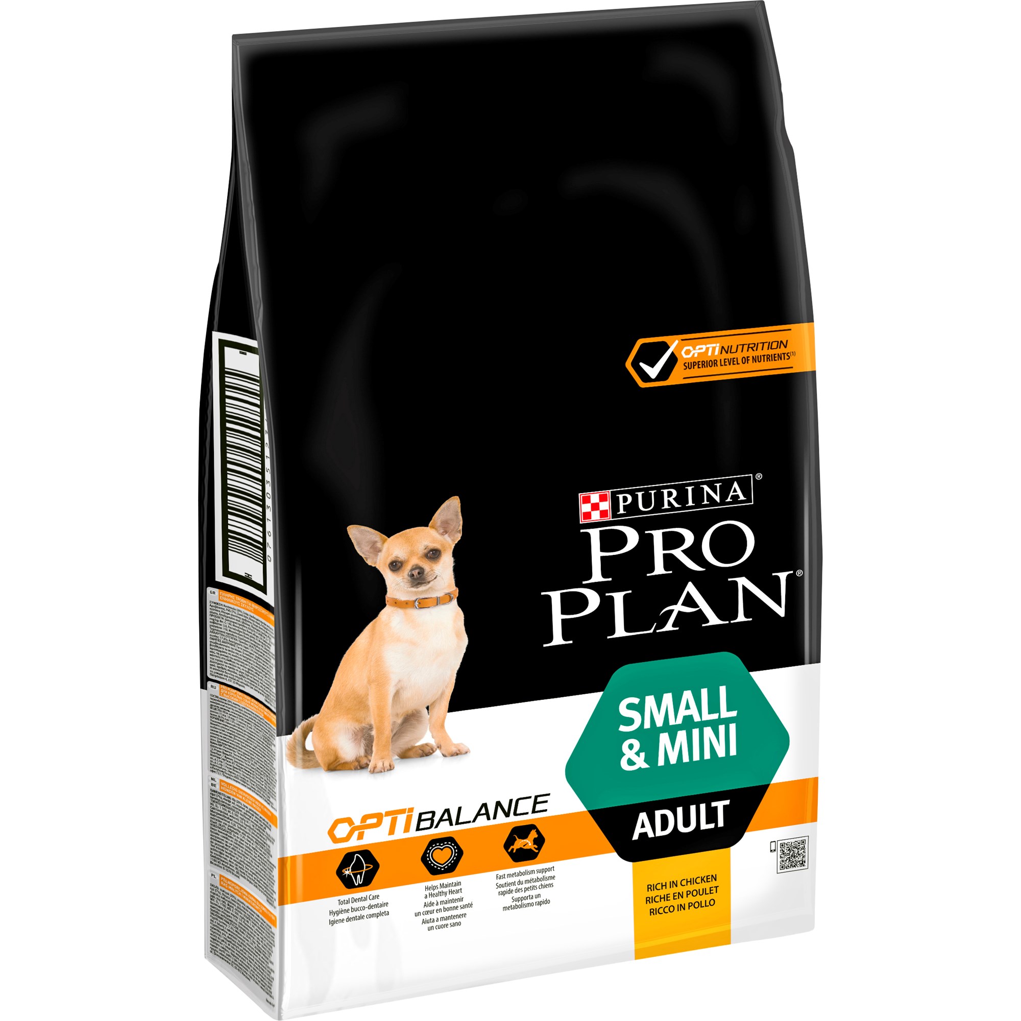 Påse Hundfoder Pro Plan Small & Mini Adult, 7 kg, med en liten hund avbildad på framsidan.
