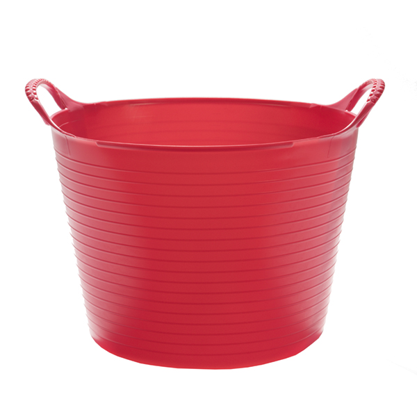 En Flexikorg SMALL 14L ROSA plastbalja med handtag på båda sidor.