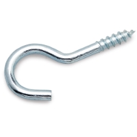 SKRUVKROK FZB 25MM SB ART 11: Böjd inskruvningsbar metallkrok med gängad spets för montering.