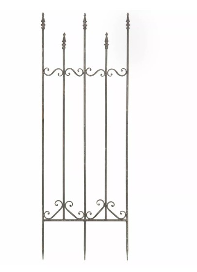 Ett Spaljé Metall-staket med vit bakgrund.
