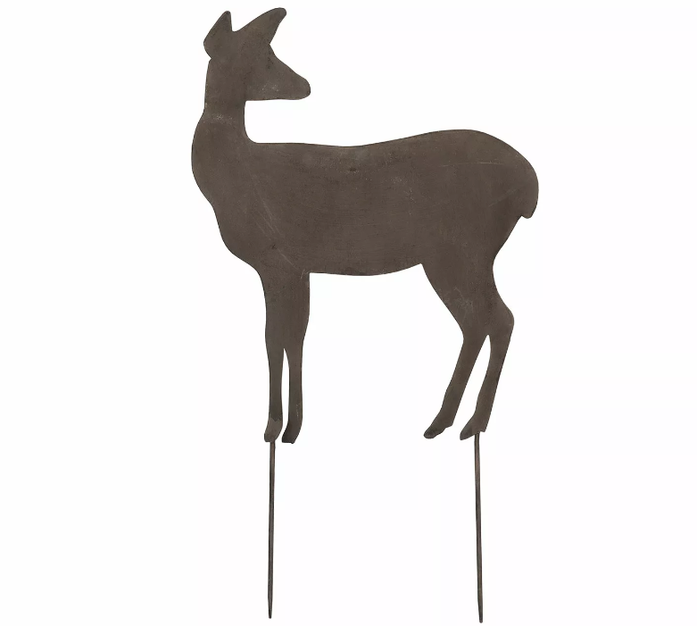 Hjort Sida Pinne Metall trädgårdsstolpe, rådjursformad, 67x0,5x119cm med två nedre spetsar.