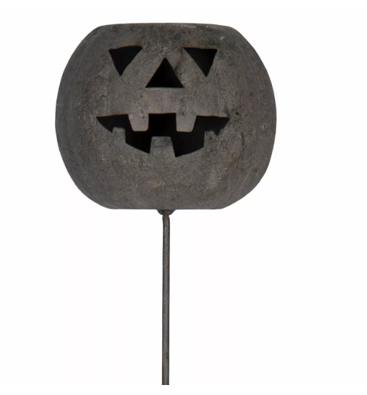 Marschallhållare Pumpa på Pinne Metall: pinndekoration i svart metall för julgransfot.