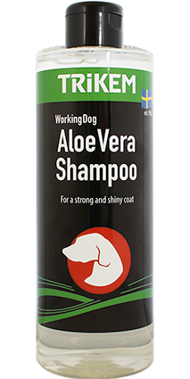 WorkingDog AloeVera Shampoo 500ml för arbetande hundar, med svart och grön etikett.