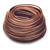 En upprullad rulle NAJTRÅD 1,5MM MJUKGL SB BÅREBO brun elektrisk tråd.