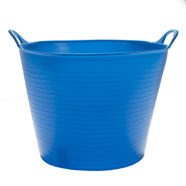 En mellanblå Flexikorg 26L balja med två sidohandtag.