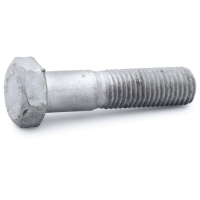 SKRUV M6S 8.8 10X60 FZV SB silverfärgad sexkantbult, delvis gängad, på vit bakgrund.