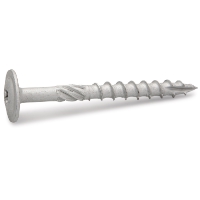 TRÄSKRUV BIG DOG 8X60 C4: Silverfärgad skruv med platt huvud och spiralgänga. Förpackning med 50 st.