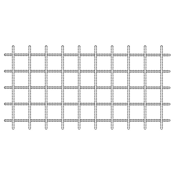 ARMERINGSNÄT LAGERNÄT 6150 2,3X5m: rektangulärt stålnät med jämnt fördelade stänger.