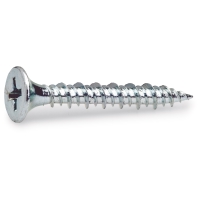 En GIPSSKRUV KOMBI 3,9X30 FZB-skruv mot en vit bakgrund.