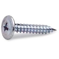 MONTAGESKRUV 4,2X50 FZB SB är en silverfärgad stjärnskruv med platt topp och vass spets.