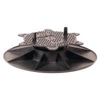 TERRASSFOT MIDI 30-50MM däckstöd, svart plast, sidovy mot vit bakgrund.