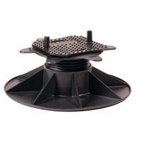 TERRASSFOT MAXI 50-90MM svart justerbart däckstöd med bred bas och gängat centrum.