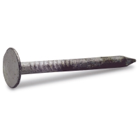 PAPPSPIK 2,1X20 FZV SB metallspik med platt huvud och spetsig spets mot vit bakgrund.