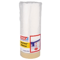 En rulle MASKERINGSFOLIE 2600MMX17M UNIVERSA maskeringsfilm med tejp.