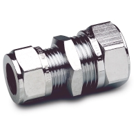 KLÄM-KOPPL 15X12 RAK SB FK BÅREBO metallkontakt med gängor på vit bakgrund.