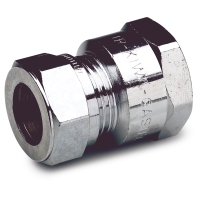 KLÄM-KOPPL 12XR10 INV SB FK BÅREBO klämringskoppling med sexkantsändar, vinklad vy.