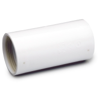 SKARVMUFF ANSLUT 40 SB BÅREBO vit plaströrskoppling med gängade ändar visas.