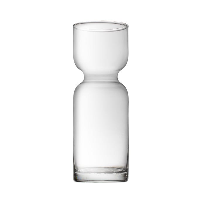 Hyacintvas H 20 är en karaff i klarglas med en unik timglasform.
