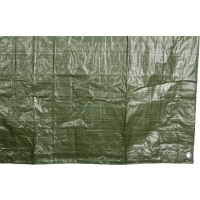 PRESENN 5,4X7,2 100G GRÖN GARDEN med synliga metallgenomföringar i hörnen.