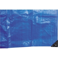 PRESENNING 6X10M 180G BLÅ ROYAL med förstärkta hörn och metallöglor.