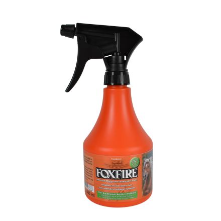 PÄLSGLANS FOXFIRE FELLGLANZ 500ML flaska med sprayhuvud för hästar.