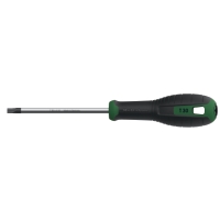 SKRUVMEJSEL TORX T 30X110 med svart och grönt handtag på vit botten.