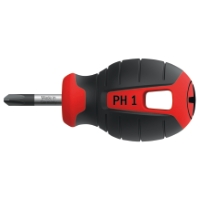 SKRUVMEJSEL STUBBY PHILLIPS PH 1X25 med svart och rött handtag.