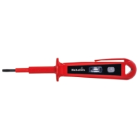 SPÄNNINGSPROVARE HVT IEC 3X60: Röd testskruvmejsel med svart grepp och handtagsklämma.