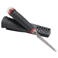 STÄMJÄRN HDC 8 mejsel med svart handtag, röd accent, på ett svart skyddsfodral.