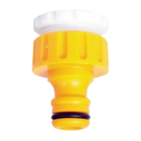 KRANKOPPLING 1/2 3/4 SB 2184 HOZ: gul slangkoppling med vit topp och svart O-ring.