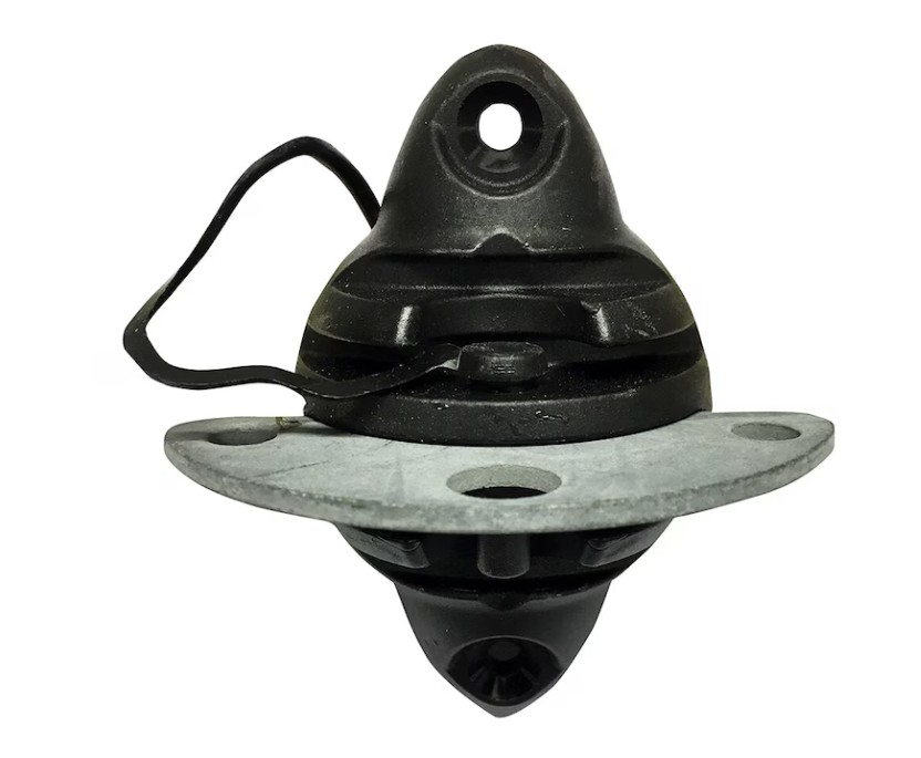 Grindankare Super Pro+ 4 st/fp, svart gummimotorfäste med metallbas och frontögla.