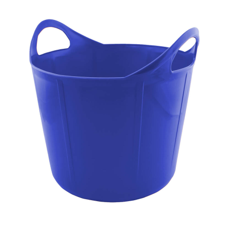 Blå FLEXI förvaringskärl, 17L, plast med två handtag - VATTENTRÅG FODERKRUBBA.