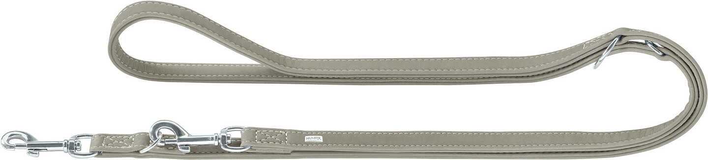 HUNTER Jakt Ställbart koppel oliv med två metallklämmor, poserad platt mot vit bakgrund.