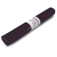 En svart SOPSÄCK SVART 0,055MM 125L rulle med en vit etikett.