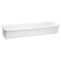BLOMLÅDA 50CM vit plastback med lätt rundade hörn.