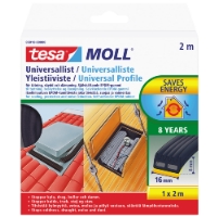 UNIVERSALLIST 2MX16MMX8MM förpackning med produktbild och energisparetikett.