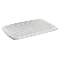 LOCK T BOX 55L LÅSBART 6551 NPL genomskinligt plastlock med upphöjda kanter och räfflad yta.