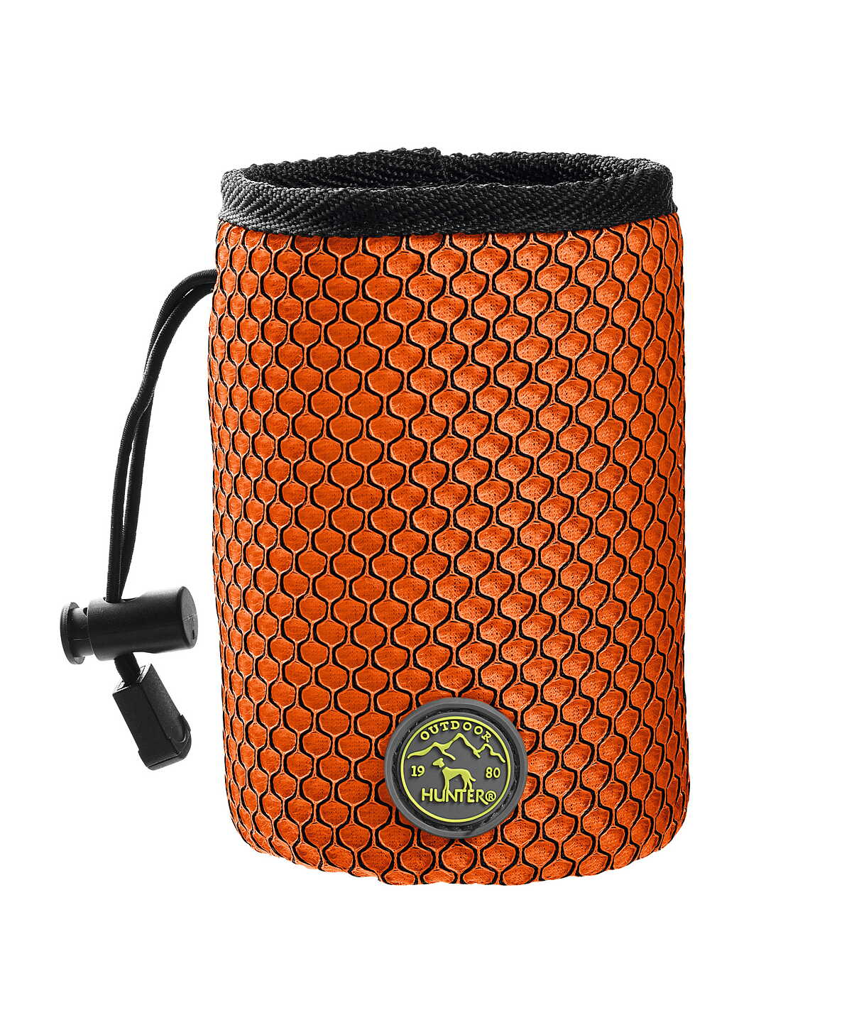 Orange HUNTER Hilo Basic bältesväska med svart kant och cirkelformad logo på framsidan.