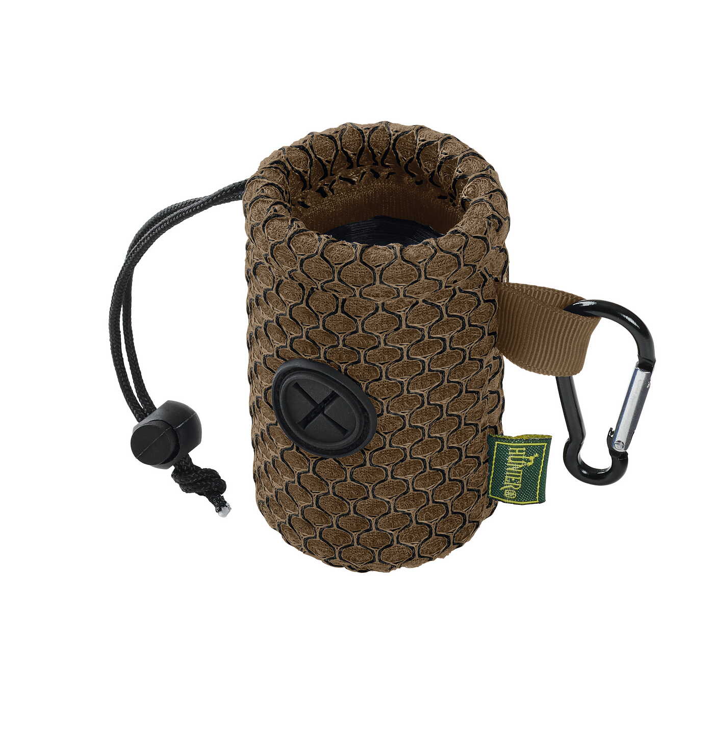 HUNTER Hilo hundpåsehållare brun med karbinhake och dragsko.