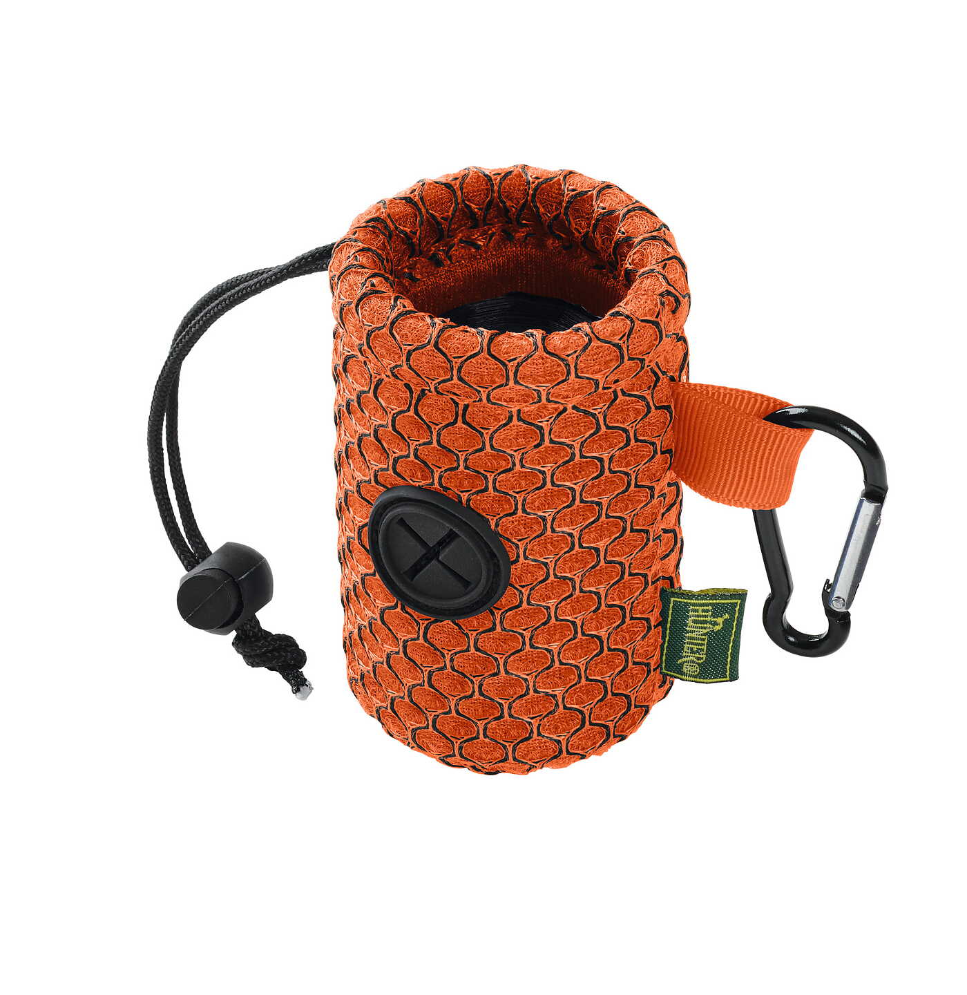 HUNTER Hilo hundpåsehållare orange med dragsko och karbinhake.