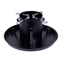 JULGRANSFOT FÖR KUNGSGRAN, julgransfot i svart metall med vingmuttrar och rund fot.