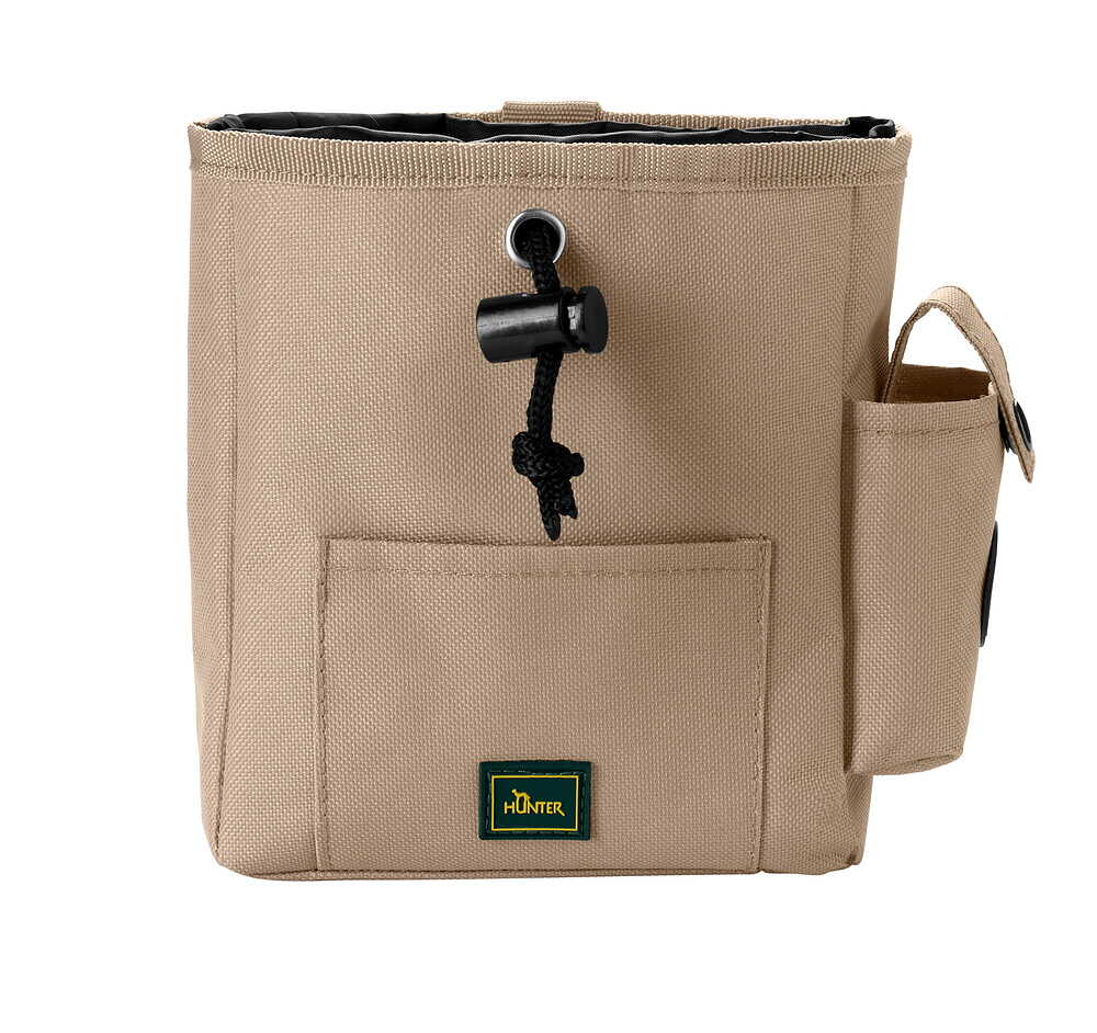 HUNTER Tyra Beige bältesväska med framficka, dragsko och sidoficka.
