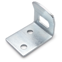 SLUTBLECK VINKL.F BS-LÅS: L-formad konsol i metall med två runda och ett ovalt hål.