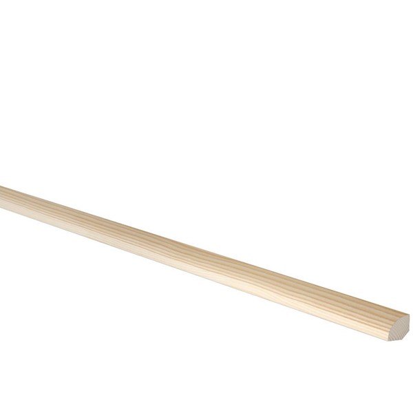 En lång, ofärdig träpinne på en vit bakgrund.