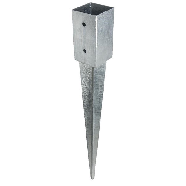 JORDANKARE PSG 75X750 stolpankarspik av metall med fyrkanthylsa för infästning i mark.