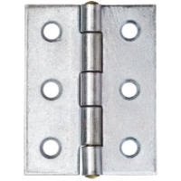 PLÅTGÅNGJÄRN T5001Z 65x43x19mm SB BÅREBO, sexhåls metallgångjärn, vy uppifrån, mittpinne.